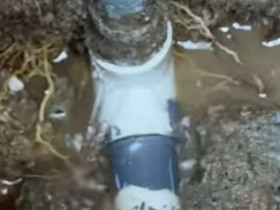 damaged sewer or cast iron drain pipe exposed for repair shown as secondary detail for Plumber in the Citrus Park Area of Glendora, CA
