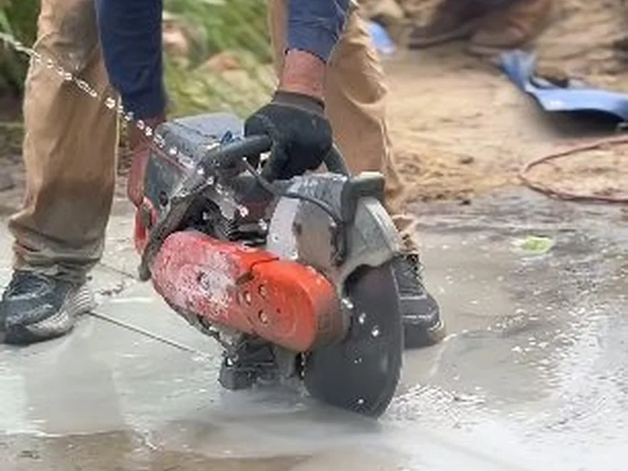 hydro jetting equipment being used at a sewer access point shown as secondary detail for Drain Cleaning & Unclogging in Glendora, CA